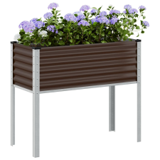 vidaXL barna acél kerti növénytartó 100 x 41 x 90 cm kerti tárolás
