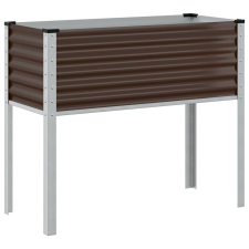 vidaXL barna acél kerti növénytartó 100 x 41 x 90 cm (4008971) kerti tárolás