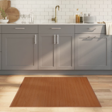 vidaXL barna bambusz négyzet alakú szőnyeg 100 x 100 cm lakástextília