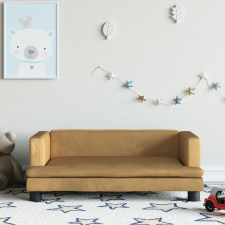 vidaXL barna bársony gyerekkanapé 80 x 45 x 30 cm gyermekbútor