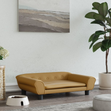 vidaXL barna bársony kutyaágy 70 x 48 x 22 cm szállítóbox, fekhely kutyáknak