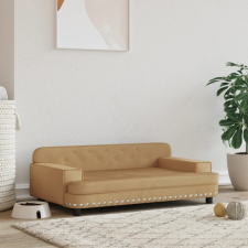 vidaXL barna bársony kutyaágy 90 x 53 x 30 cm szállítóbox, fekhely kutyáknak