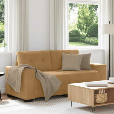 vidaXL barna bársony loveseat kanapé 140 cm bútor