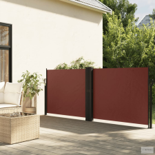 vidaXL Barna behúzható oldalsó napellenző 120 x 1000 cm kerti bútor