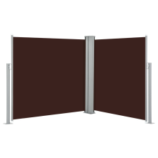 vidaXL barna behúzható oldalsó napellenző 120 x 600 cm kerti bútor