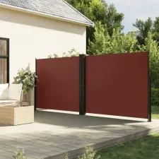 vidaXL Barna behúzható oldalsó napellenző 160 x 1000 cm kerti bútor