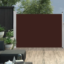 vidaXL Barna behúzható oldalsó teraszi napellenző 120 x 500 cm kerti bútor