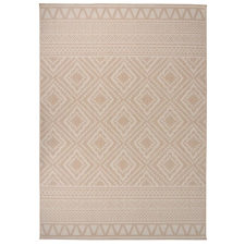 vidaXL Barna csíkos lapos szövésű kültéri szőnyeg 120 x 170 cm lakástextília