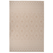 vidaXL barna csíkos lapos szövésű kültéri szőnyeg 160 x 230 cm lakástextília