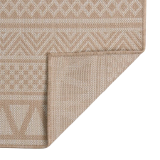 vidaXL barna csíkos lapos szövésű kültéri szőnyeg 200 x 280 cm (340868) lakástextília