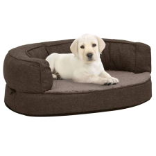 vidaXL barna ergonomikus vászonhatású gyapjú kutyaágymatrac 60 x 42 cm szállítóbox, fekhely kutyáknak