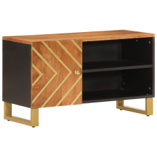 vidaXL barna és barna tömör mangófa TV-szekrény 80x31,5x46 cm (356798) bútor
