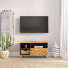 vidaXL barna és barna tömör mangófa TV-szekrény 80x33,5x46 cm bútor