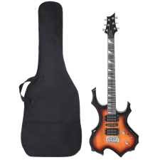 vidaXL barna és fekete elektromos gitár kezdőknek puhatokkal 4/4 39" gitár és basszusgitár