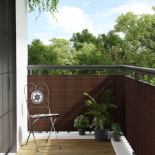 vidaXL barna és fekete polyrattan erkélyparaván 400x100 cm kerti bútor