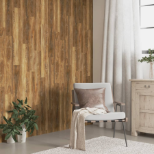 vidaXL barna fa megjelenésű PVC fali panel 2,06 m² építőanyag