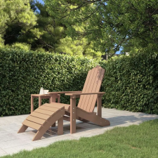 vidaXL barna HDPE kerti adirondack szék lábtartóval kerti bútor