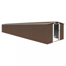 vidaXL Barna horganyzott acél kerti fészer 257 x 779 x 181 cm kerti tárolás