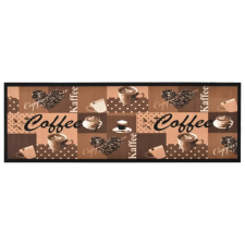 vidaXL Barna kávémintás mosható konyhai szőnyeg 45 x 150 cm lakástextília