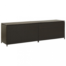 vidaXL Barna kerti polyrattan tárolóláda 200 x 50 x 60 cm kerti tárolás