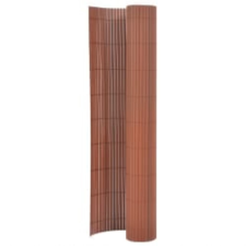vidaXL barna kétoldalas kerti kerítés 110 x 400 cm építőanyag