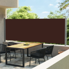 vidaXL barna kihúzható oldalsó terasz-napellenző 600 x 160 cm kerti bútor