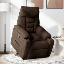 vidaXL barna mikroszálas szövet felállást segítő dönthető fotel (3303086) bútor