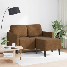 vidaXL barna műbőr 2 üléses kanapé L-alakú kanapéval 125 cm bútor
