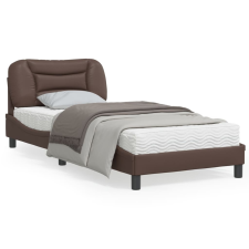 vidaXL barna műbőr ágykeret LED-világítással 80 x 200 cm ágy és ágykellék