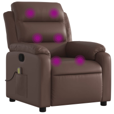 vidaXL barna műbőr dönthető masszázsfotel (373495) masszázsfotel