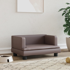 vidaXL barna műbőr kutyaágy 60 x 40 x 30 cm szállítóbox, fekhely kutyáknak