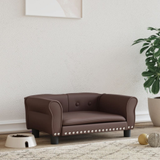 vidaXL barna műbőr kutyaágy 70 x 45 x 30 cm szállítóbox, fekhely kutyáknak