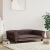 vidaXL barna műbőr kutyaágy 95x55x30 cm