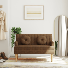 vidaXL barna műbőr pad párnákkal 113x64,5x75,5 cm bútor