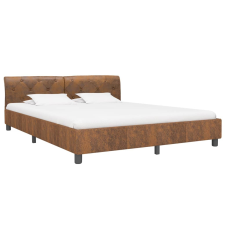 vidaXL barna művelúr ágykeret 180 x 200 cm (284893) ágy és ágykellék