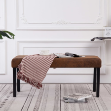 vidaXL barna művelúr pad 106 cm bútor