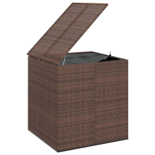 vidaXL Barna polietilén rattan kerti párnatartó láda 100x97,5x104 cm kerti tárolás