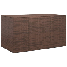 vidaXL barna polietilén rattan kerti párnatartó láda 194x100x103 cm kerti tárolás