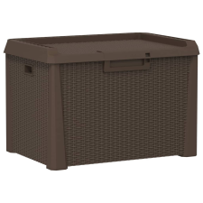 vidaXL barna polipropilén kerti tárolóláda 125 L (364210) kerti tárolás