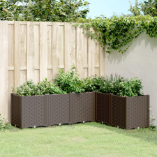 vidaXL barna polipropilén kerti ültetőláda 160 x 120 x 53 cm kerti tárolás