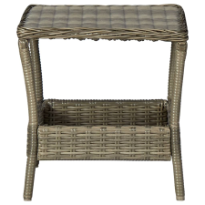 vidaXL barna polyrattan kerti asztal 45 x 45 x 46,5 cm  (313308) kerti bútor