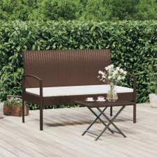 vidaXL barna polyrattan kerti pad párnával 105 cm kerti bútor