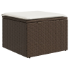vidaXL barna polyrattan kerti szék párnával 55 x 55 x 37 cm (366204)