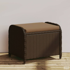 vidaXL Barna polyrattan kerti szék párnával 58 x 46 x 46 cm kerti bútor