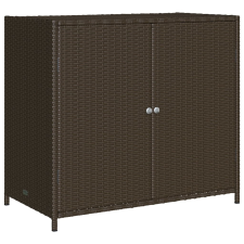 vidaXL barna polyrattan kerti tárolószekrény 83x45x76 cm (365544) kerti tárolás