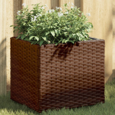 vidaXL barna polyrattan kerti ültetőláda 36x30x32 cm kerti tárolás