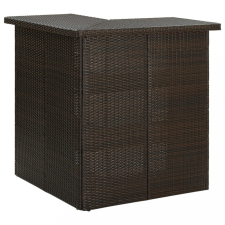 vidaXL barna polyrattan sarok bárasztal 100 x 50 x 105 cm bútor