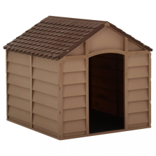 vidaXL barna PP kutyaház 71 x 71,5 x 68 cm szállítóbox, fekhely kutyáknak