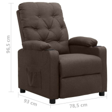 vidaXL barna szövet felállást segítő fotel bútor