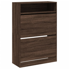vidaXL barna tölgy cipőszekrény 2 kihajtható fiókkal 80x34x116 cm (3214412) bútor